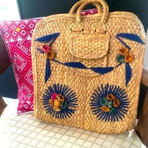 Vintage Acapulco straw handwoven bag